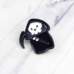 Cloak Skull Sickle Death God Brooch