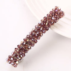 Sparkly Rhinestone Flower Hair Barrette French Style Hair Clip