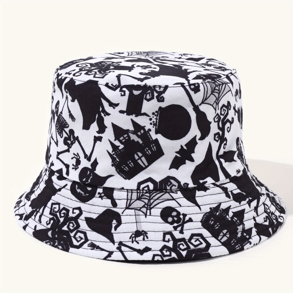 Ghost Print Bucket Hat Halloween Lightweight Basin Hat