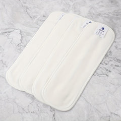 4pcs Bamboo Cotton Reusable Cloth Diaper Inserts Absorbent Liners