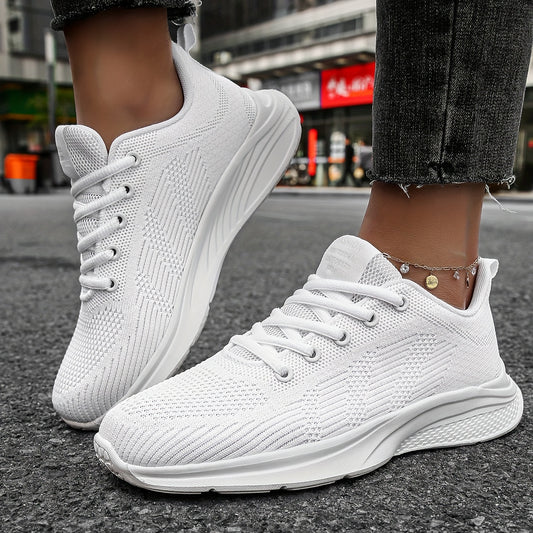 Women's Mesh Sneakers Low Top Lace Up Shoes