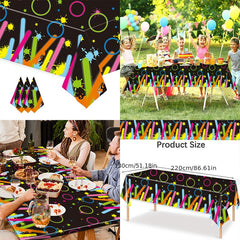 Neon Fluorescent Stick Tablecloths - Brighten Up Your Birthday Party!