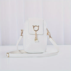 Metal Decor Flap Crossbody Bag for Women