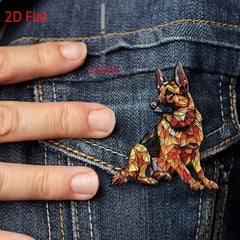 Stylish 2D Acrylic De Mu Brooch DIY Accessory
