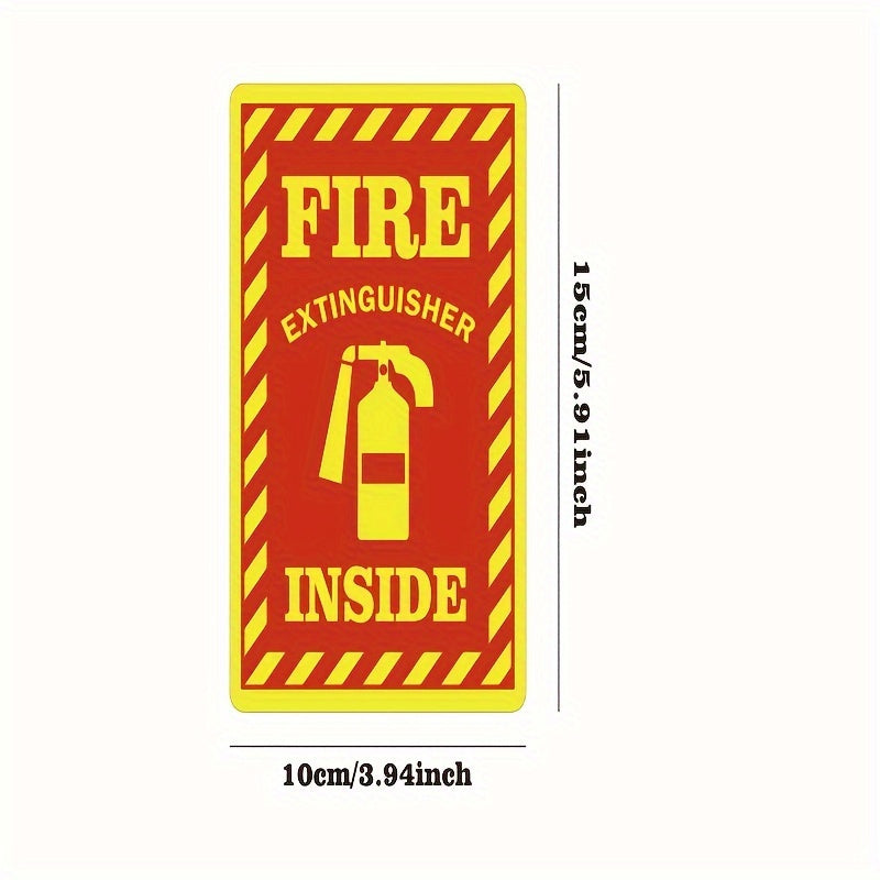 6pcs Fire Extinguisher Indicator Vinyl Sticker for Safety