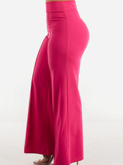  Casual Pants Women's Plus Solid Stitching Elastic High Rise