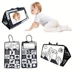 Baby Tummy Time Book Toy & High Contrast Newborn Brain Development