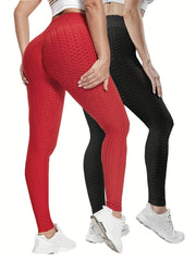 2pcs High Waist Tummy Control Yoga Pants Quick Dry Leggings