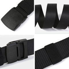 Canvas Belt Hypoallergenic Metal Nylon Cloth Belt Automatic Buckle Casual Jeans