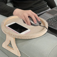 Wooden Couch Arm Table Clip On Tray Sofa Table For Couches