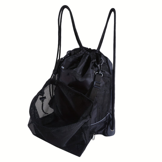 Large Capacity Drawstring Backpack Portable Gym Bag