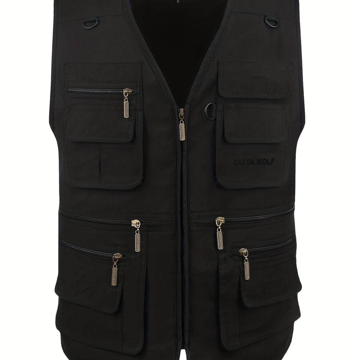 Men's Poplin Outdoors Travel Sports Pockets Utility Work Fishing Cargo Vest
