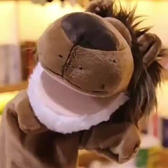 Long Haired Lion Hand Puppet - Cute Plush Toy