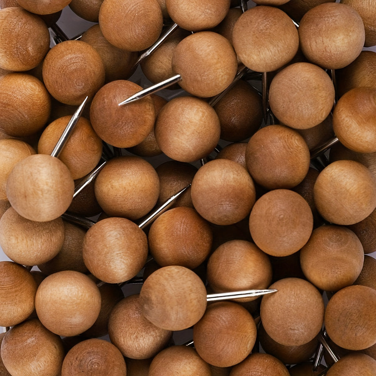 20pcs Wooden Round Ball Push Pin for Hanging Cork Version Decoration