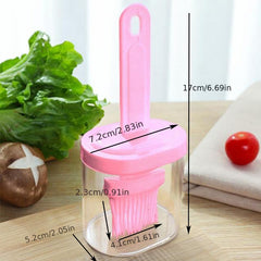 Silicone Bottle Brush with Cover High Temp Baking Cooking Tools
