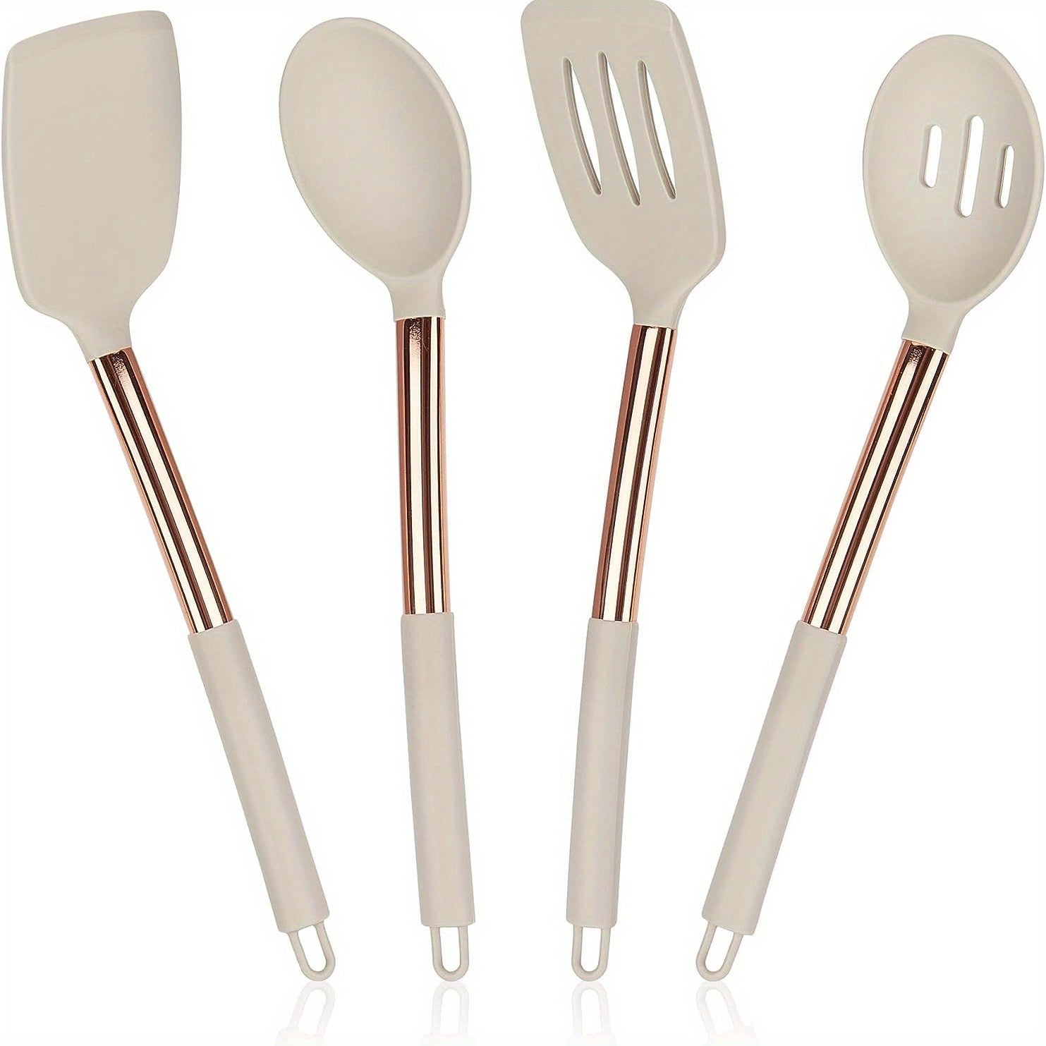 4pcs Silicone Kitchen Utensils Set Heat Resistant Non-stick Cooking Spatul