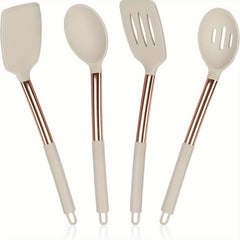 4pcs Silicone Kitchen Utensils Set Heat Resistant Non-stick Cooking Spatul