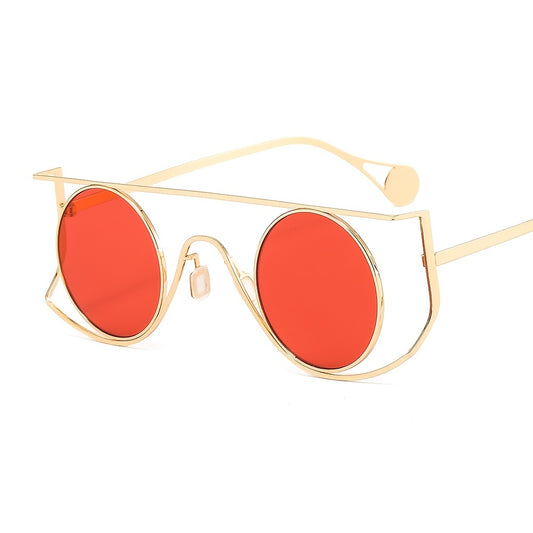 Metal Punk Colorful Lens Sunglasses Vintage Glasses Women Unisex Sunglasses
