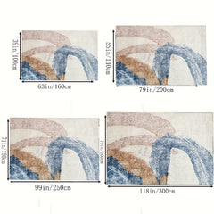 Fluffy Faux Wool Area Rug Modern Contemporary Large Carpet