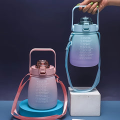 1300ml Gradient Water Cup With Handle Leakproof Large Capacity
