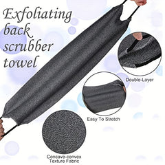 Exfoliating Back Scrubber Towel with Handles for Shower