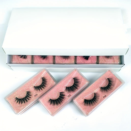 Faux Mink 3D Natural Look False Eyelashes, 200 Pairs