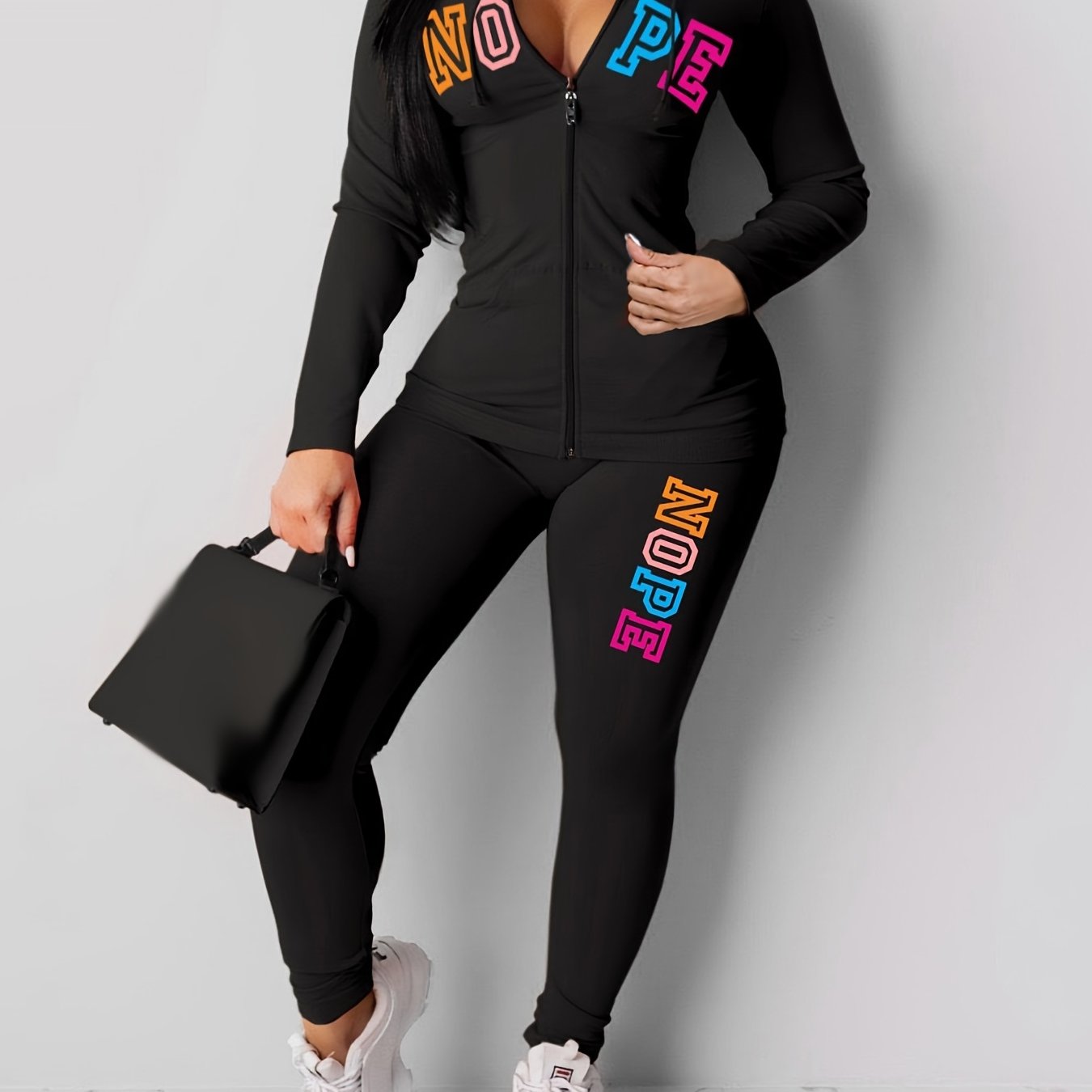 Two Piece Set Hoodies Sweatshirt & Pants Outfits Women's Clothing