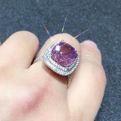 Pink Zirconia Wedding Bridal Party Women Rings Gift