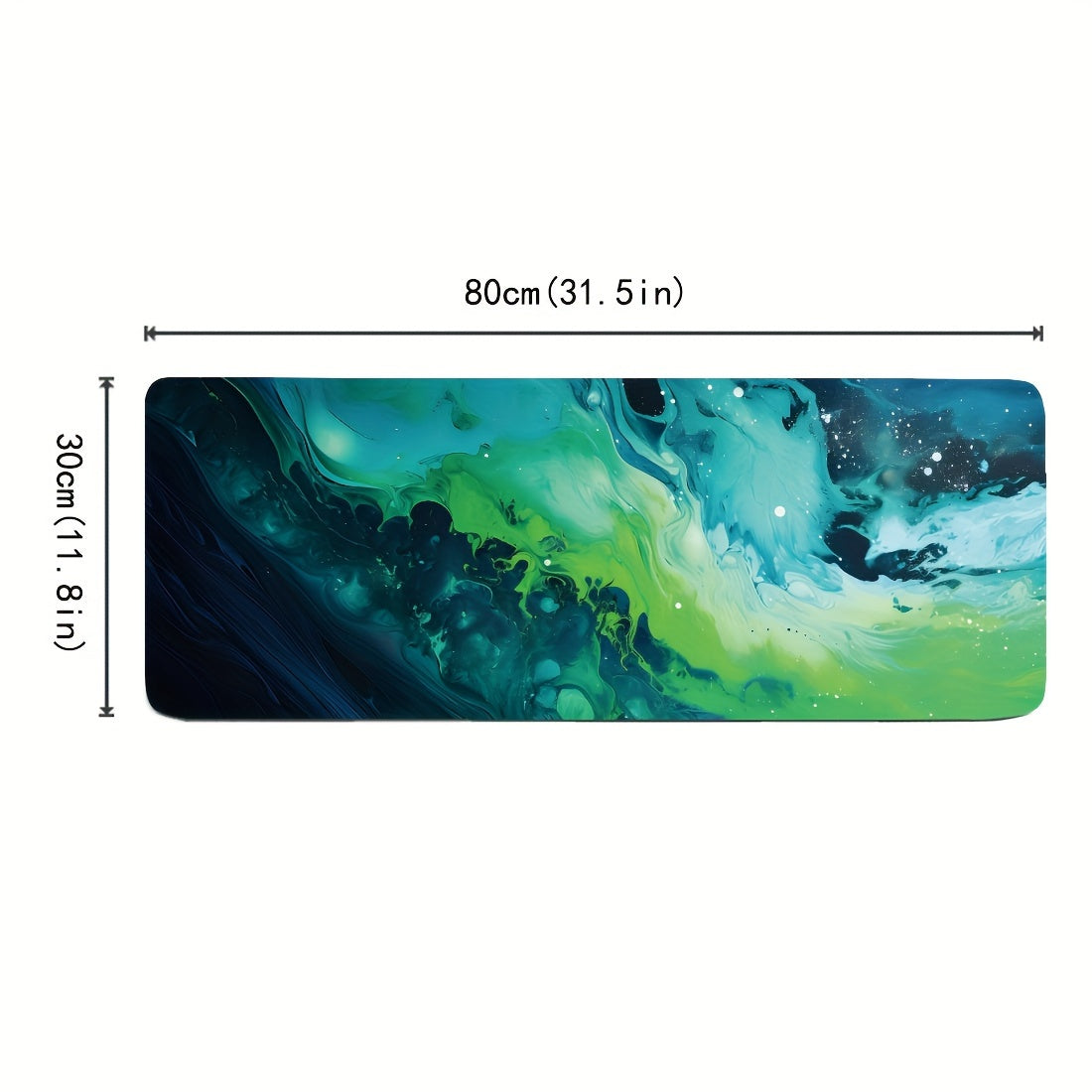 Green Fluid Painting Large Mouse Pad for Office or Home