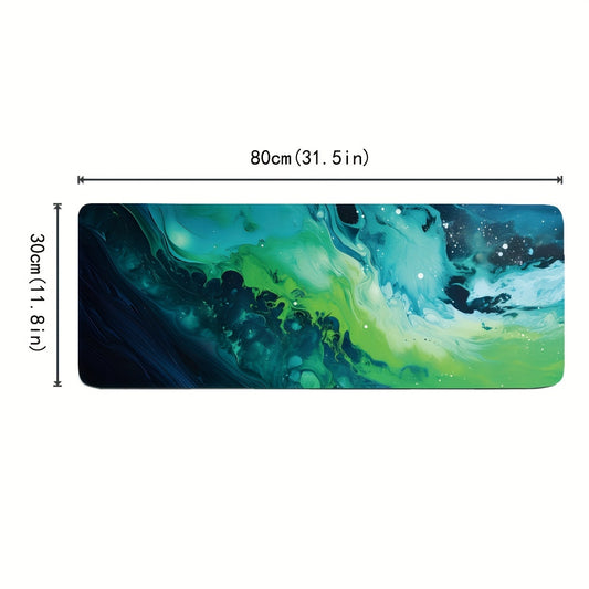 Green Fluid Painting Large Mouse Pad for Office or Home