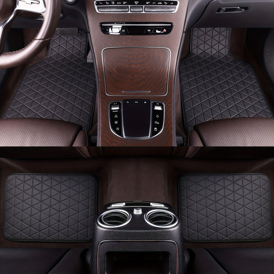 Waterproof PU Leather Car Foot Mats Car Carpets Car Interior Accessories
