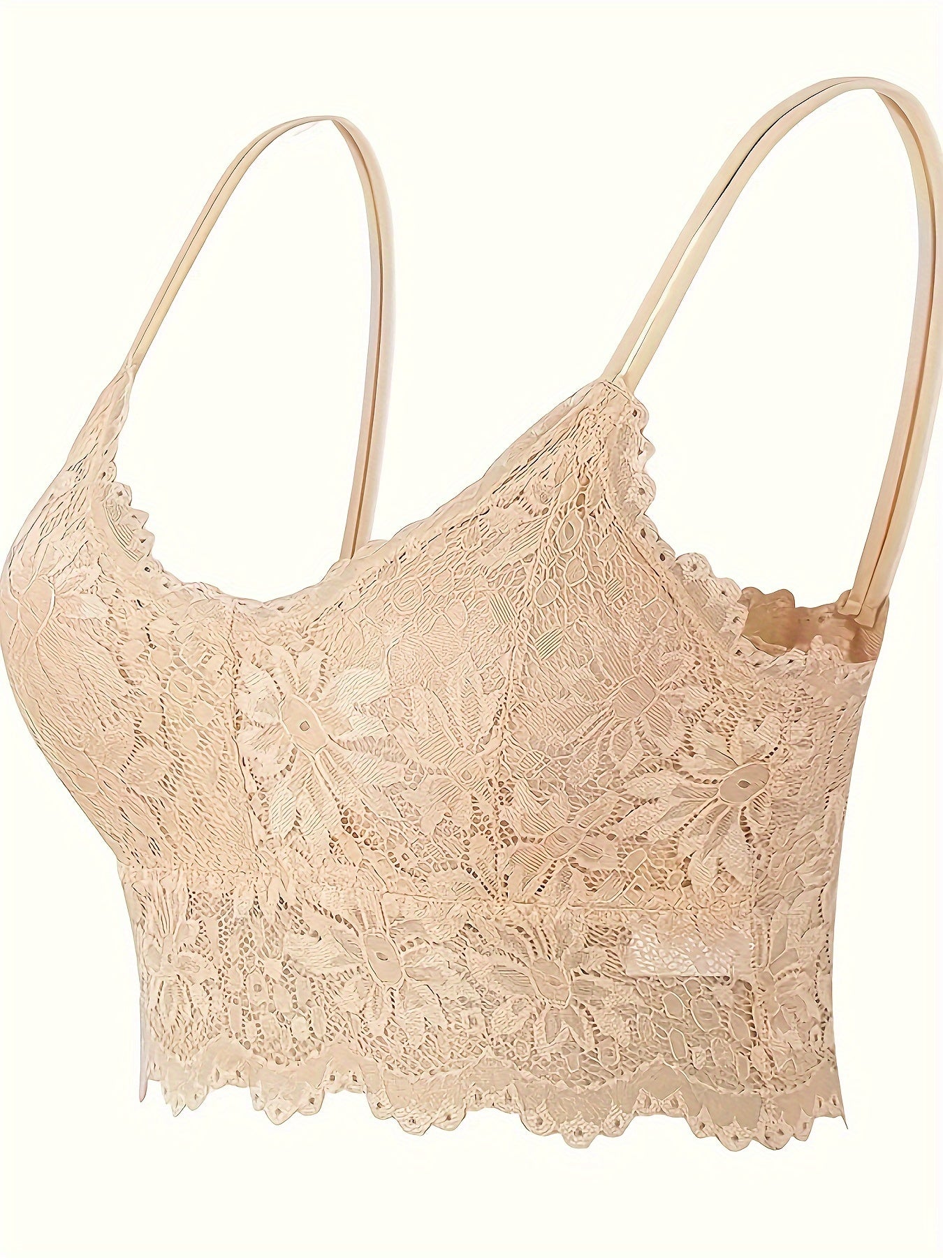 4pcs Wireless Lace Bras Comfy & Breathable Women's Lingerie