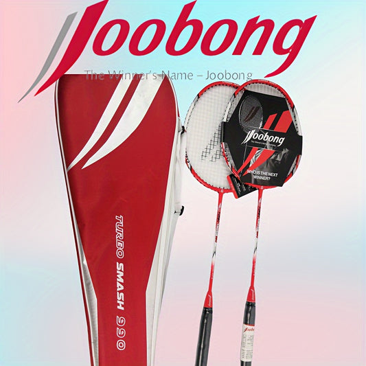 JOOBONG Badminton Racket Set 2 Rackets Adult Training Competition