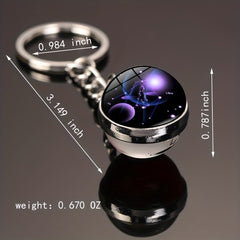 Starry Sky Alloy Keychain Pendant Small Key Chain Gift