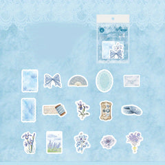 30pcs Plant Flower Scrapbooking Stationery PET Stickers DIY Decorative Materials