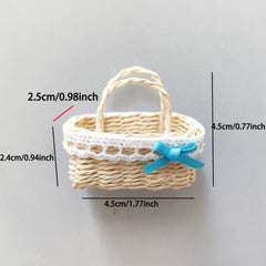 Mini Basket Small Cloth Weaving Paper Vine Basket Decoration Easter