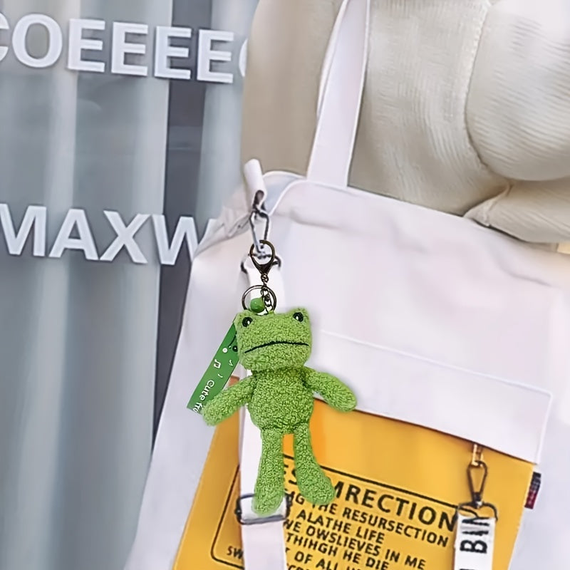 Plush Frog Doll Bag Pendant Keychain for School Bag
