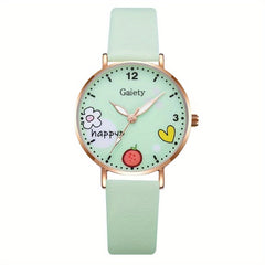 Kids Watch & Daisy Bracelet Set Gift for Girls
