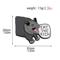 Cartoon Boar Brooch Zinc Alloy Drip Oil Metal Bracelet