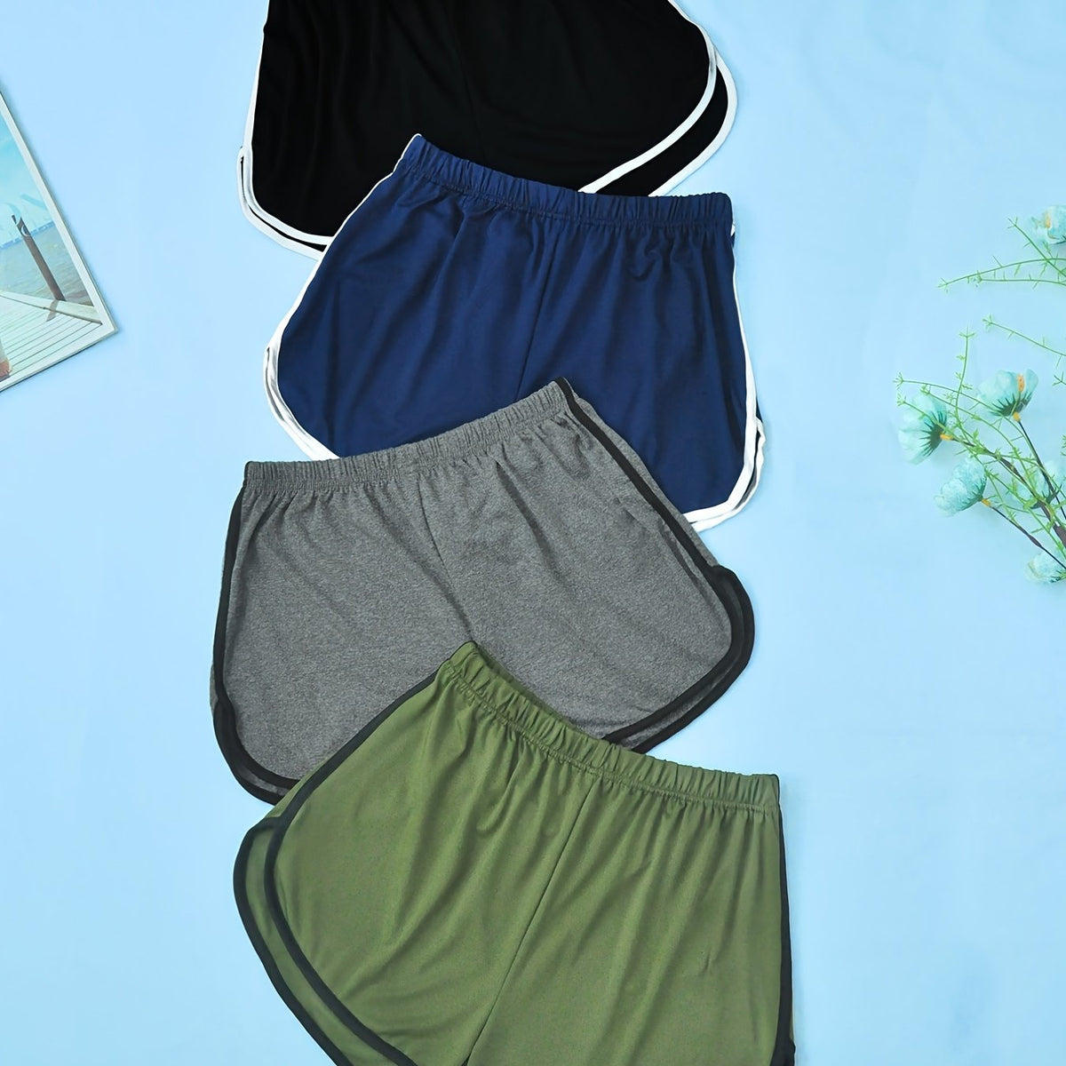 Comfy Elastic Waistband Shorts Women's Sleepwear