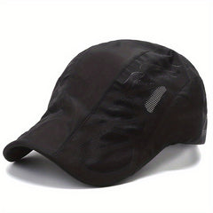 Men's Breathable Mesh Summer Hat Adjustable Newsboy Beret Cap