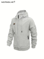 Men's Zip Up Hooded Jacket & Stretch Joggers Set