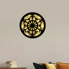 Christmas Halloween Scene Lights Mother Baby Decoration Clock Sound Light