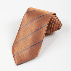 Casual Orange Diagonal Stripe Bright Tie