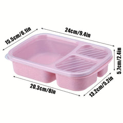 Rect. Rice Shell Lunch Box Compartment Bento Box Reusable Portable Fast Food Box