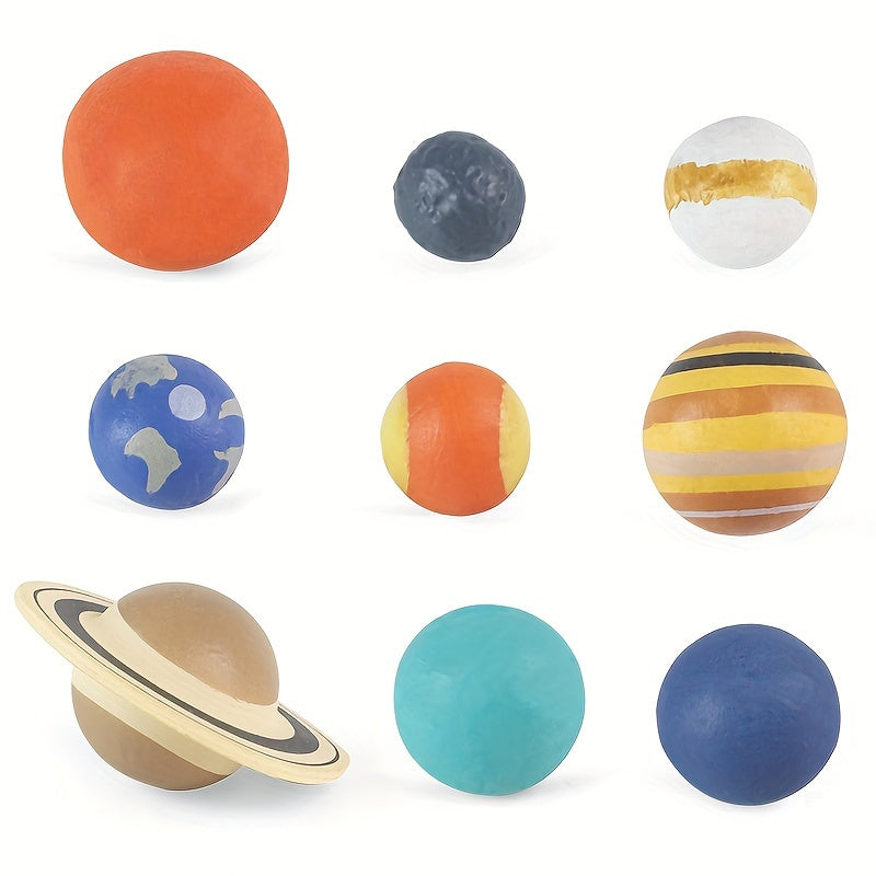 Educational Solar System Model Set with 9 Colorful Planetary Balls
