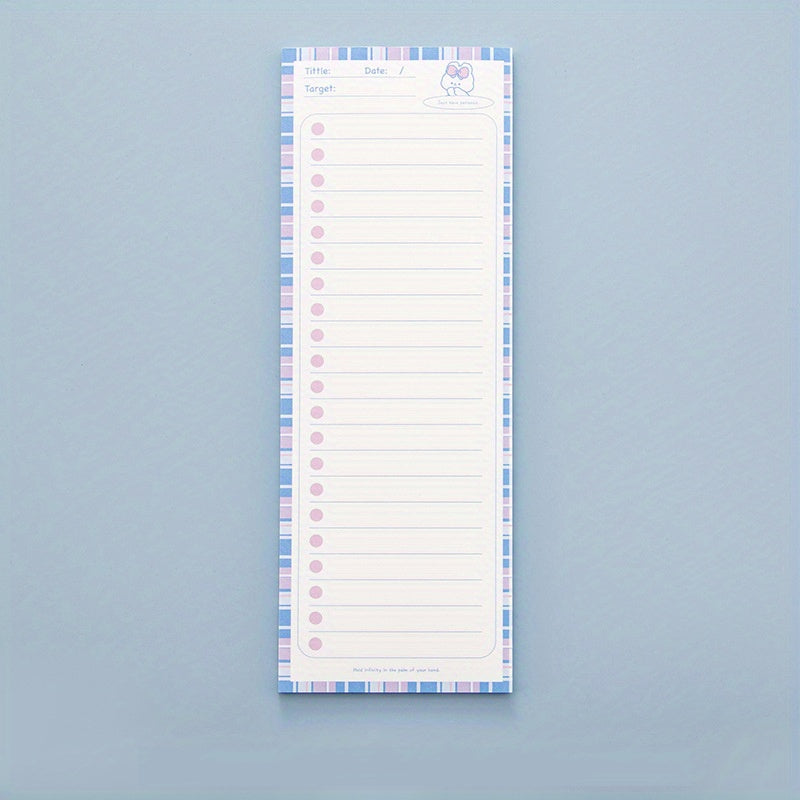 1pc Ins Creative Horizontal Line Grid Memo Plan Book