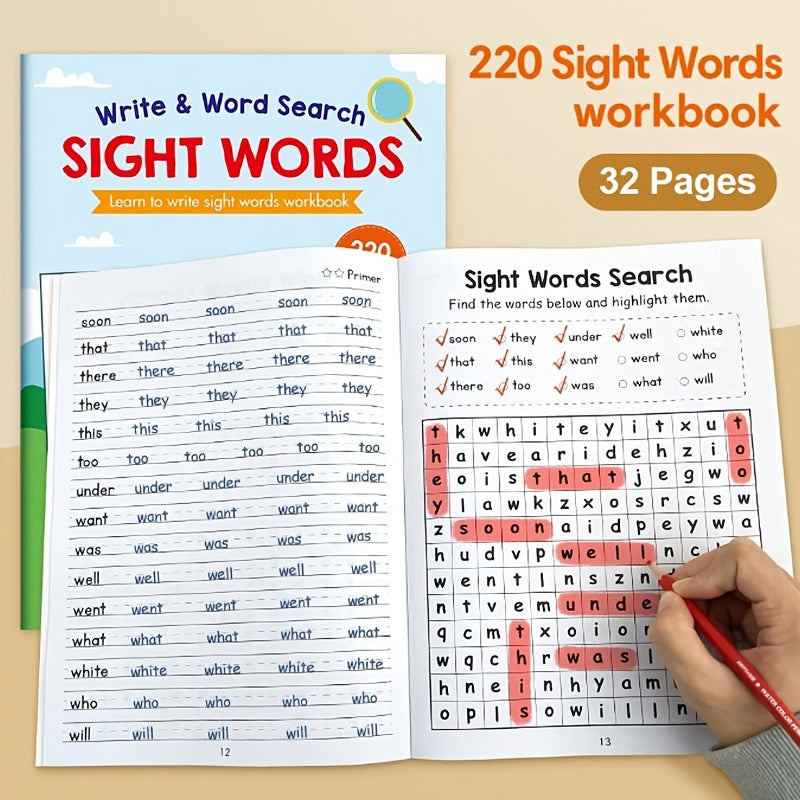 English High Frequency Words 220 Writing Word Exercise Book A4