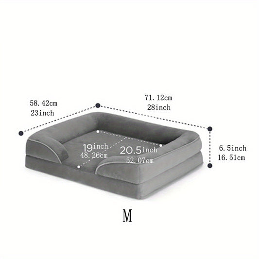 Medium Dog Orthopedic Bed Removable Washable Cover Waterproof Lining