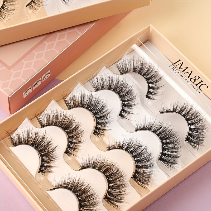 5 Pairs Self Adhesive False Eyelashes Natural Thick Simulation Reuse Eye Lashes